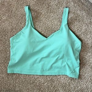 Lululemon cropped align-tank in color, Wild mint size 14.